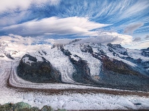 clouds, Mountains