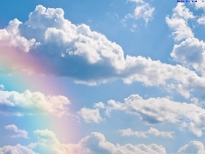 clouds, Great Rainbows, Sky