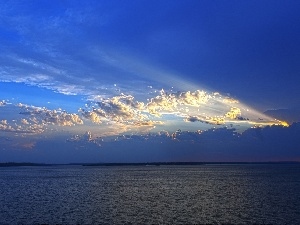 clouds, sea