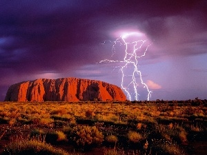 Australia, Rocks, Storm, Desert