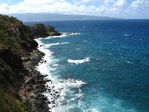 craggy, coast, sea