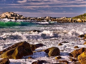 Coast, Rocky, rough, sea