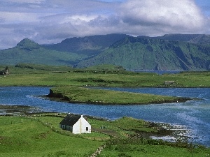 Coast, Mountains, medows, Scotland, Home