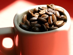 grains, coffee, mug