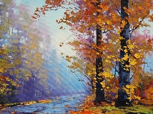 color, viewes, autumn, Leaf, trees