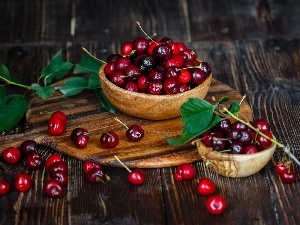 composition, Bowls, Fruits, Leaf