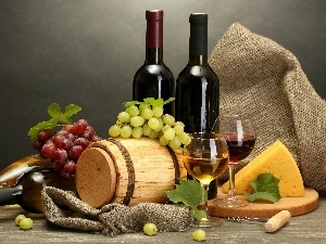 composition, Cask, Wine, Grapes