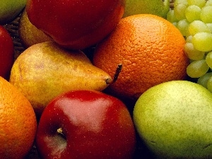 truck concrete mixer, apples, color, orange, Fruits