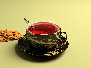 tea, Cookies, cup