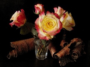 roses, cork, bouquet