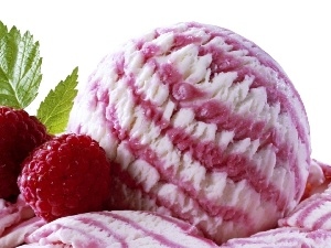 ice cream, raspberry