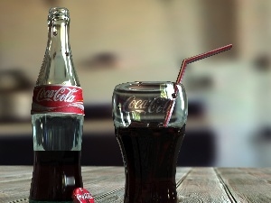 cup, Bottle, Coca, cola