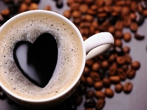 cup, Heart teddybear, coffee