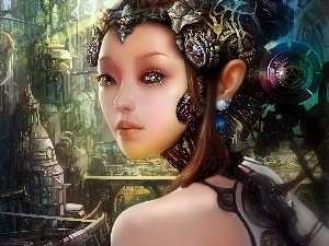 cyborg, The look, girl