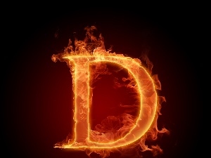 letter, D, Fire