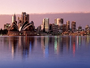 dawn, water, Australia, Sydney