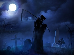 cemetery, death, Night