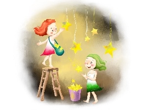 Stars, decoration, Kids