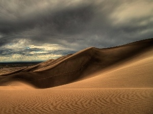 Desert, clouds