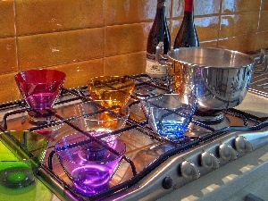 dishes, cooker, Champagne, La Montina