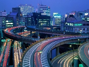 district, clouds, Tokio, skyscrapers