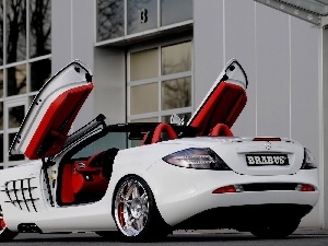 Doors, raised, White, Mercedes SLR