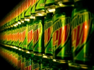 down, Mountain Dew, rows