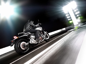 Drag, race, Yamaha V-Max, track