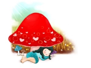 mushrooms, dream, Kid