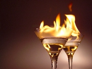 drinks, burning