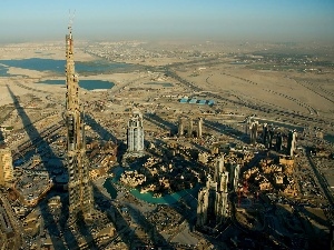 Dubai, tower, Dubaj, shadows, Burj Khalifa