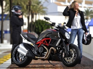 Motorbike, Ducati, Blonde