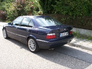 Left, E36, View, Granate, Back, BMW 3