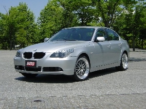 trees, E60, square, BMW 5, viewes, silver