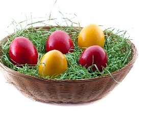 eggs, easter, basket