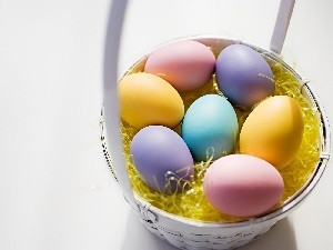 eggs, easter, basket