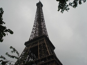 Eiffla, tower, black, White