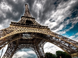 clouds, Eiffla Tower