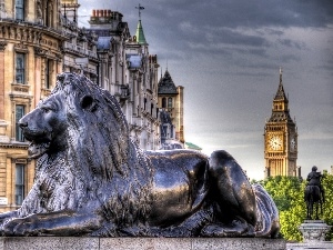 England, London, house, Lion