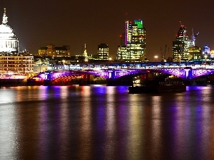 England, Thames, bridge, London, by