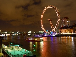 England, London Eye, panorama, London