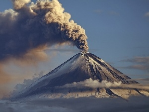 smoke, eruption, volcano