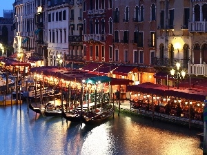 boats, evening, Venice