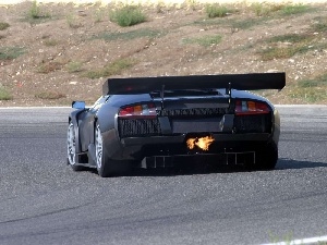 Exhaust, tube, Lamborghini Murcielago, Big Fire