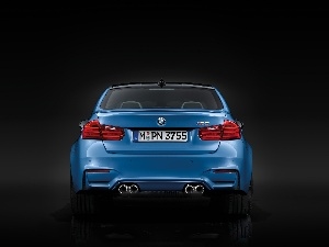 Exhaust Pipes, Back, Blue, BMW M3