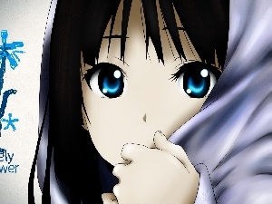 Blue, Eyes, girl