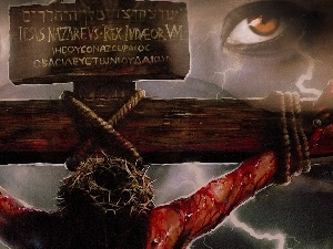 Jesus, Eyes, crucified