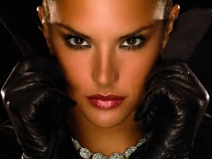 face, Gloves, Adriana Lima