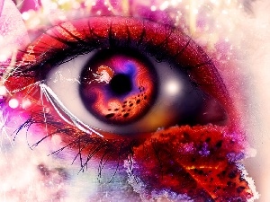 eye, fantasy, color