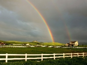 fence, Great Rainbows, farm